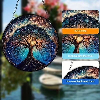 Tree of Life Acrylic Window Hanging Ornaments PW-WG35586-01-1