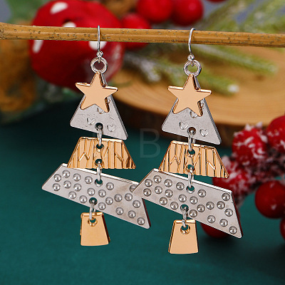 Christmas Tree Alloy Pendant Necklaces & Dangle Earrings Sets WG3F9DA-03-1
