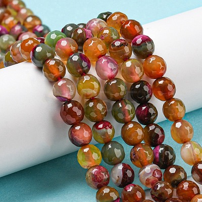 Natural Agate Beads Strands G-C082-A01-01-1