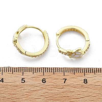 Brass Micro Pave Cubic Zirconia Hoop Earrings EJEW-C136-01A-02-1