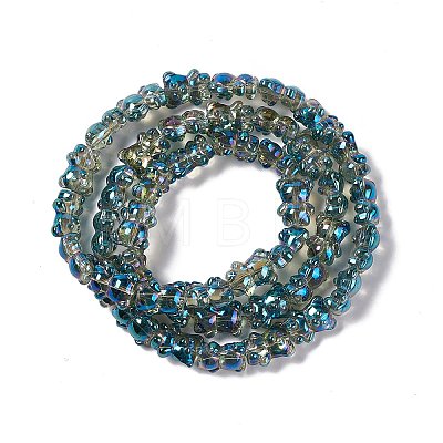 Electroplate Glass Beads Strands EGLA-L030-HP01-1