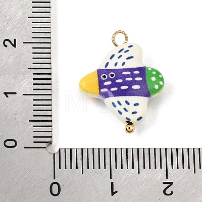 Baking Paint Alloy Pendants AL-CBA0BFE-01B-1