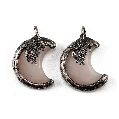 Natural Rose Quartz Pendants G-H359-05AS-07-1