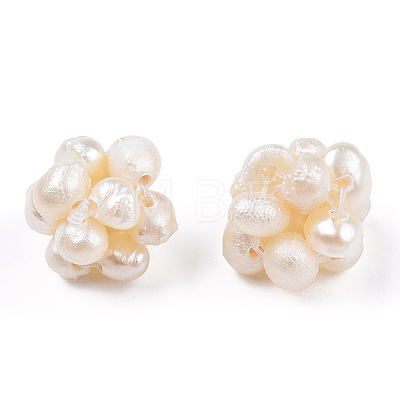 Round Natural Cultured Freshwater Pearl Beads PEAR-N020-10B-1