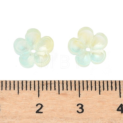 Dyed & Heated Glass Bead Caps GLAA-C042-01D-1