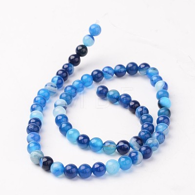 Natural Striped Agate/Banded Agate Beads X-AGAT-6D-6-1