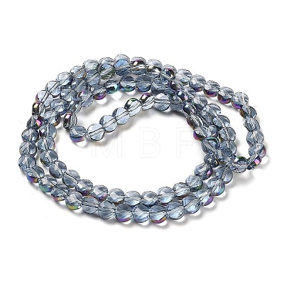 Electroplate Transparent Glass Beads Strands EGLA-Z001-02C-1