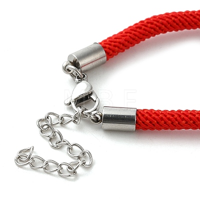 Milan Cord & 304 Stainless Steel Bracelets Making MAK-H004-01B-P02-1