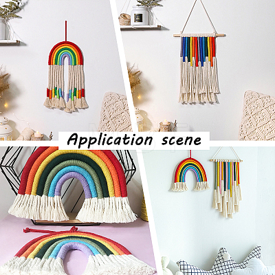 DIY Rainbow Knitting Crochet Tapestry Kit DIY-WH0257-11-1