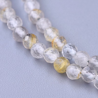 Natural Rutilated Quartz Beaded Necklaces NJEW-K114-B-A10-1