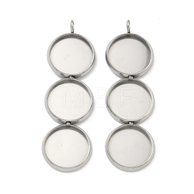 304 Stainless Steel Pendant Cabochon Settings STAS-K320-03A-P-1