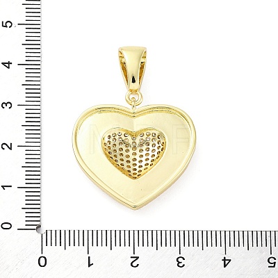 Brass Micro Pave Clear Cubic Zirconia Pendants KK-S510-31G-03-1