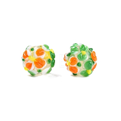 Handmade Two-Tone Lampwork Beads LAMP-T022-01A-06-1