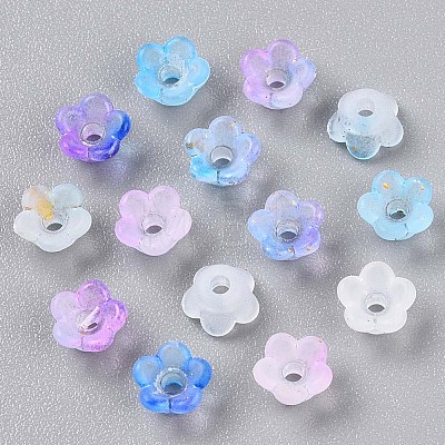 Frosted Transparent Acrylic Beads OACR-N137-72K-1