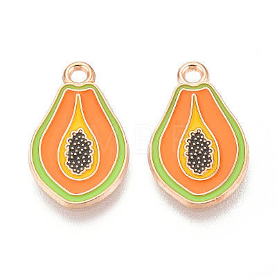 Fruit Alloy Enamel Pendants X-ENAM-T022-32C-1