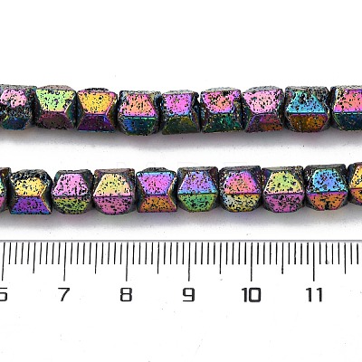 Electroplated Natural Lava Rock Beads Strands G-A256-D01-01H-1