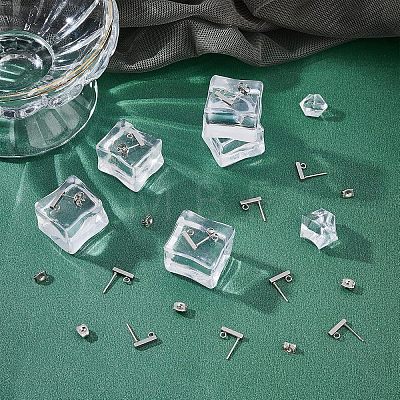 304 Stainless Steel Stud Earring Findings STAS-UN0019-62P-1