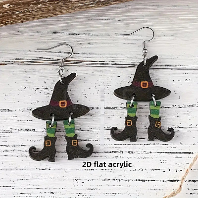 Acrylic Hat Dangle Earrings FS-WG6F960-01-1