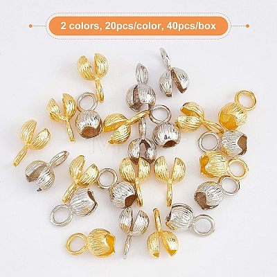 Brass Bead Tips KK-FH0001-46-1