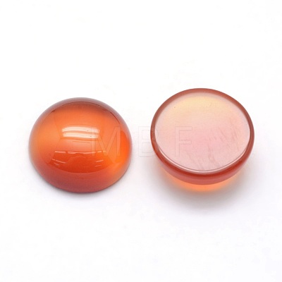 Natural Carnelian Cabochons G-P393-R41-12mm-1