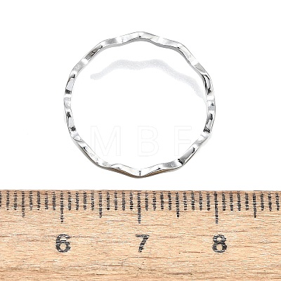 Anti-Tarnish Rhodium Plated 925 Sterling Silver Minimalist Wave Finger Ring for Women JR873A-1