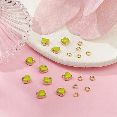 Heart Alloy Enamel Charms ENAM-YW0002-85B-1