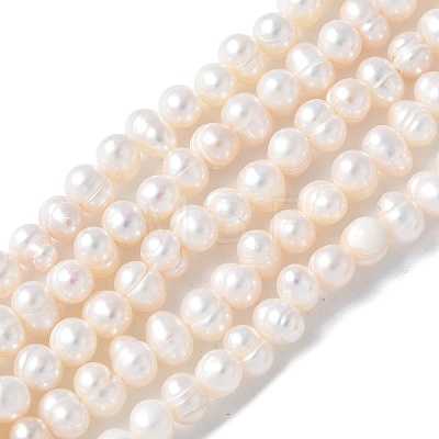 Natural Cultured Freshwater Pearl Beads Strands PEAR-I007-07M-01-1