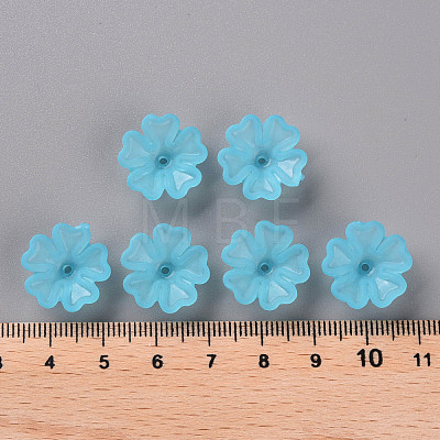 Transparent Frosted Acrylic Bead Caps MACR-S371-04A-755-1