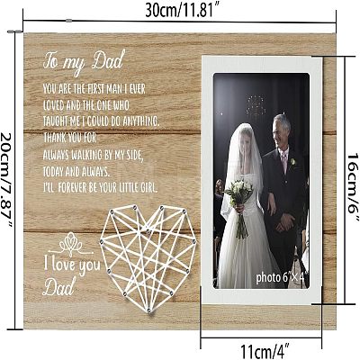 MDF Photo Frame DJEW-WH0036-006-1