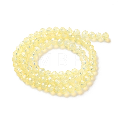 Baking Painted Transparent Glass Beads Strands DGLA-A034-J6MM-D06-1