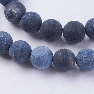 Natural Weathered Agate Beads Strands X-G-G589-8mm-07-1