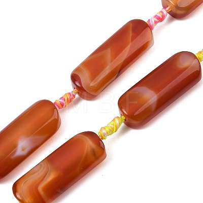 Natural Red Agate Beads Strands G-H342-B01-01-1
