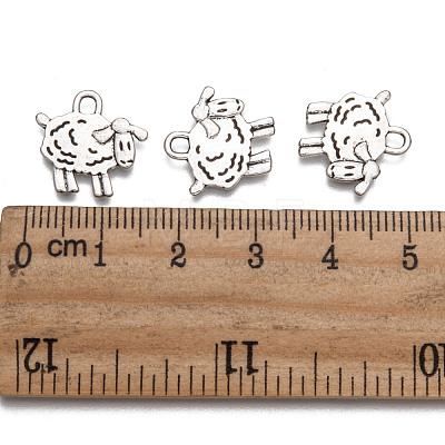 Tibetan Style Zinc Alloy Sheep Pendants X-PALLOY-F009-03-1