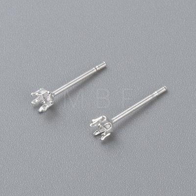 304 Stainless Steel Stud Earring Findings STAS-D448-087S-3mm-1