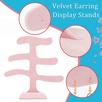 Velvet Earring Display Stands EDIS-WH0016-014-1