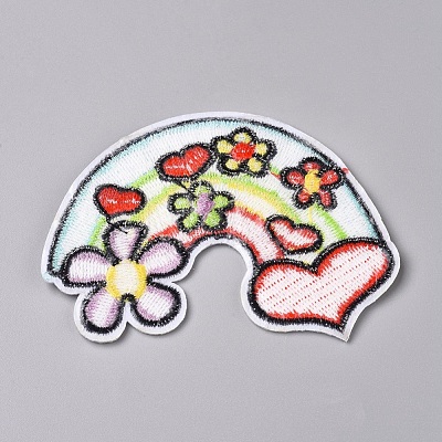 Computerized Embroidery Cloth Iron on/Sew on Patches DIY-F043-14-1