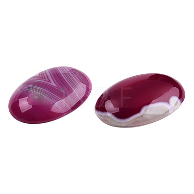 Natural Banded Agate/Striped Agate Cabochons G-T122-22A-1