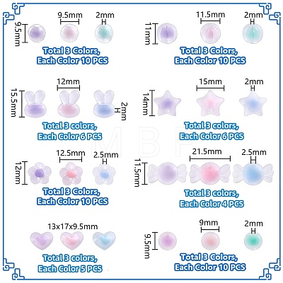   Transparent Acrylic Beads TACR-PH0001-69-1