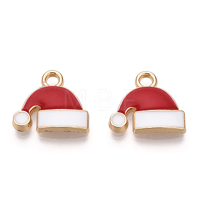 Golden Plated Alloy Enamel Charms ENAM-T009-96-RS-1