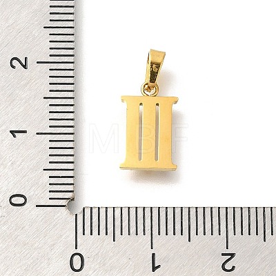 Ion Plating(IP) 304 Stainless Steel Micro Pave Cubic Zirconia Pendants STAS-H228-02G-03-1