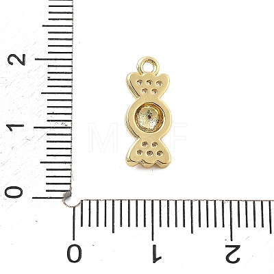 Brass Micro Pave Cubic Zirconia Pendants KK-L228-24G-04-1