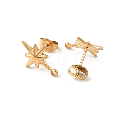 304 Stainless Steel Stud Earrings STAS-K291-13B-G-1