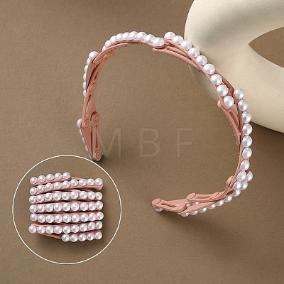 Plastic Pearl Portable Hair Bands for Girls Women PW-WGD2AF6-02-1