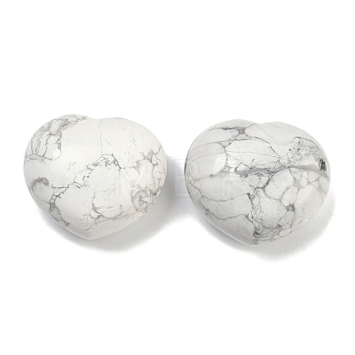 Heart Natural Howlite Palm Stone G-C186-03D-1