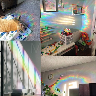 Waterproof PVC Colored Laser Stained Window Film Static Stickers DIY-WH0314-111-1