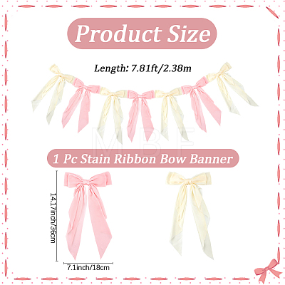 1Pc Polyester Bowknot Congratuation Banners FEPA-CP0001-04-1