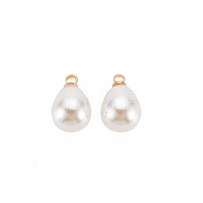 ABS Plastic Imitation Pearl Charms KK-N242-025-1
