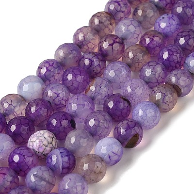 Dyed & Heated Natural Dragon Veins Agate Beads Strands G-P539-A01-13-1