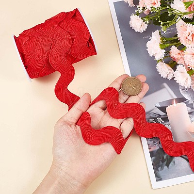 9 Yards Polyester Wavy Fringe Trim Ribbon OCOR-XCP0002-90B-1