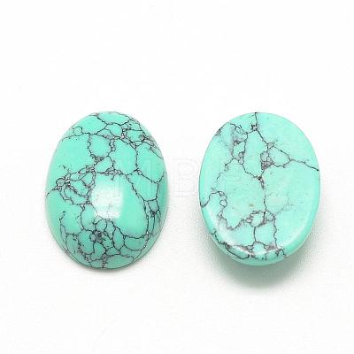 Synthetic Turquoise Cabochons G-R415-14x10-44-1